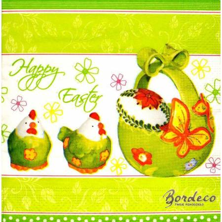 Serwetka do decoupage AHA Happy Easter 33x33cm